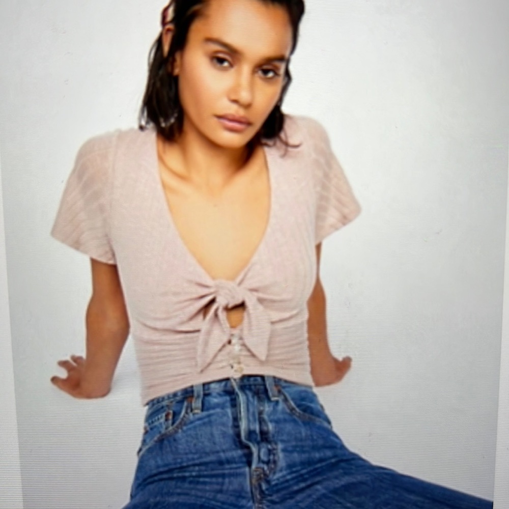 NWT Free People Montauk Henley Top